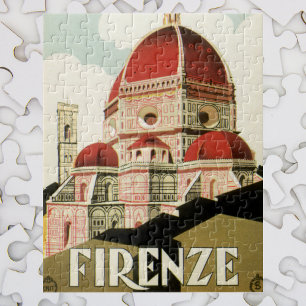 Vintage Travel Florenz Florenz Florenz Italien Kir Puzzle