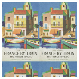 Vintage Travel France personalisierbare Gewebe Stoff