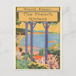 Vintage Travel Frankreich Riviera Retro Postkarte