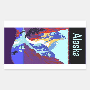 Vintage Travel Gepäck Stickers Alaska Scrapbook