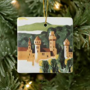 Vintage Travel, German Castle, Bayern Deutschland Keramikornament