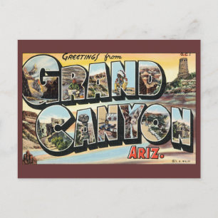 Vintage Travel, Grand Canyon, Adresswechsel Ankündigungspostkarte