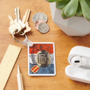 Vintage Travel, Grand Hotel Paix, Madrid, Spain Schlüsselanhänger