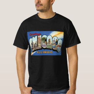 Vintage Travel, Gruß aus Chicago Illinois T-Shirt