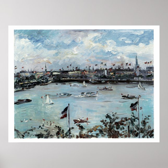 Vintage Travel Hamburg Deutschland Poster (Vorne)