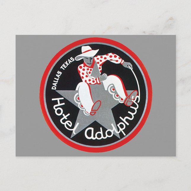 Vintage Travel, Hotel Adolphus in Dallas, Texas Postkarte (Vorderseite)
