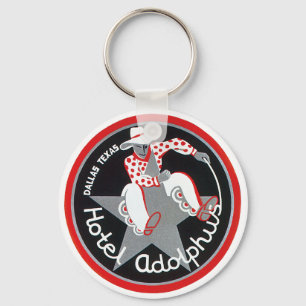 Vintage Travel, Hotel Adolphus in Dallas, Texas Schlüsselanhänger