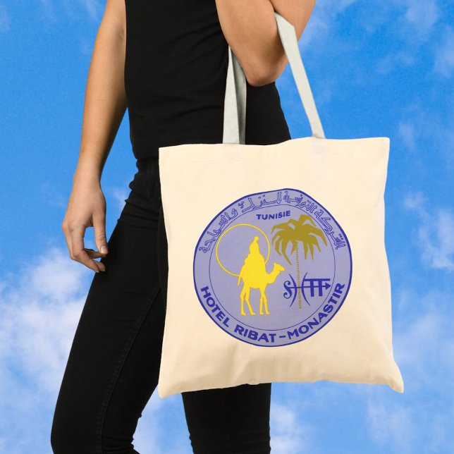 Vintage Travel Hotel Ribat in Monastir, Tunesien Tragetasche (Von Creator hochgeladen)
