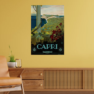 Vintage Travel, Insel Capri, Italien Poster