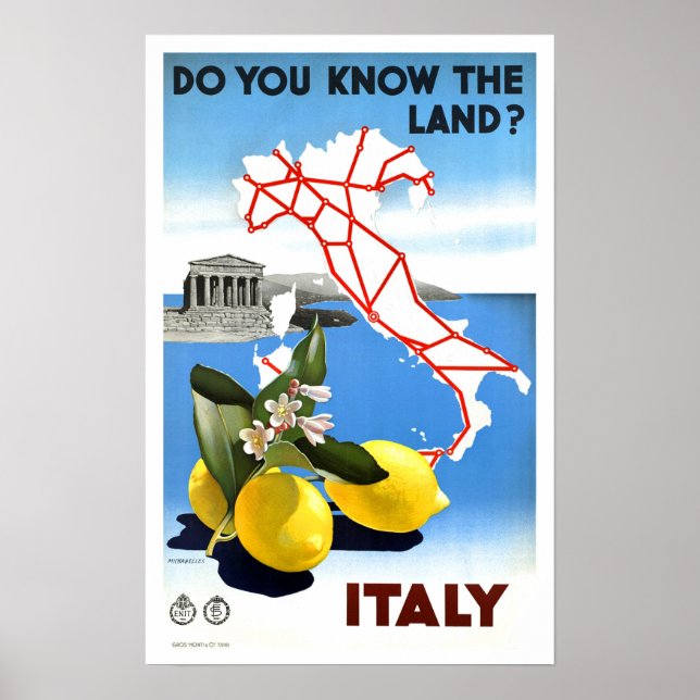 Vintage Travel Italien Poster (Vorne)