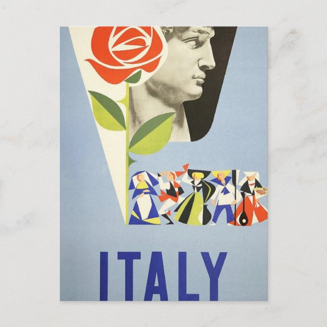 Vintage Travel - Italien Postkarte (Vorderseite)