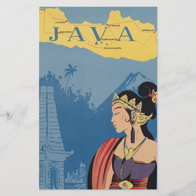 Vintage Travel Java Indonesia (Vorderseite)