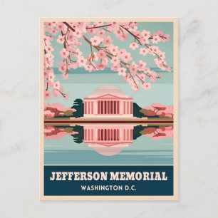 Vintage Travel Jefferson Memorial Washington DC Postkarte