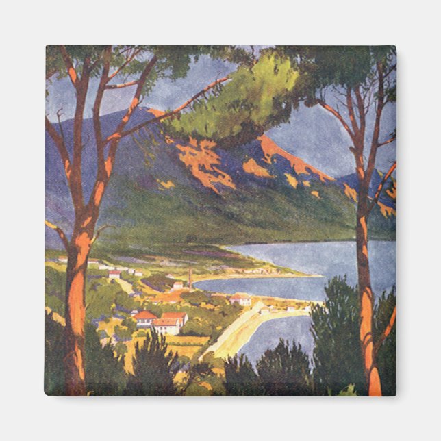 Vintage Travel, Kapstadt, eine Stadt in Südafrika Magnet (Vorne)