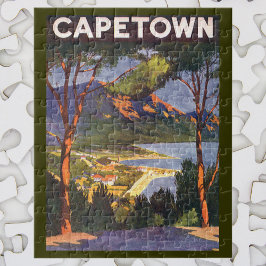 Vintage Travel, Kapstadt, eine Stadt in Südafrika Puzzle