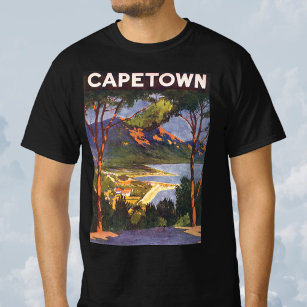 Vintage Travel, Kapstadt, eine Stadt in Südafrika T-Shirt