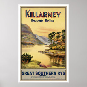 Vintage Travel Killarney Irland Poster