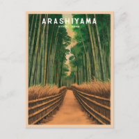 Vintage Travel Kyoto Arashiyama Bamboo Wald