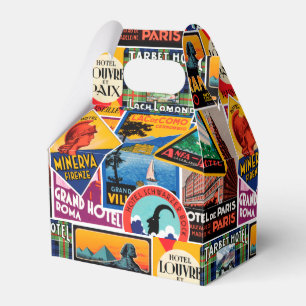 Vintage Travel Labels Geschenkschachtel