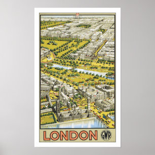 Vintage Travel London Poster