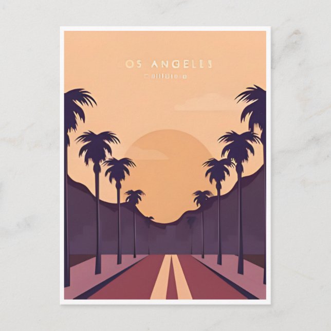 Vintage Travel Los Angeles Kalifornien Postkarte (Vorderseite)