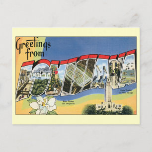 Vintage Travel, Louisiana, Adressänderung Ankündigungspostkarte