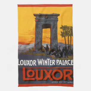 Vintage Travel, Louxor Winter Palace, Ägypten Afri Geschirrtuch