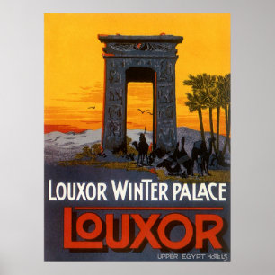 Vintage Travel, Louxor Winter Palace, Ägypten Afri Poster