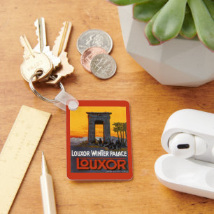 Vintage Travel, Louxor Winter Palace, Ägypten Afri Schlüsselanhänger