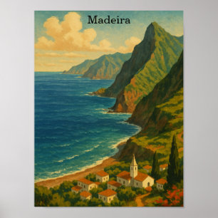 Vintage Travel Madeira Atlantische Insel Poster