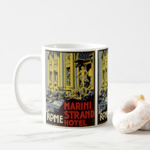 Vintage Travel, Marini Strand Hotel, Rom, Italien Tasse