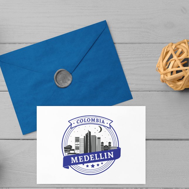 Vintage Travel Medellin Kolumbien Postkarte (medellin colombia postcard)