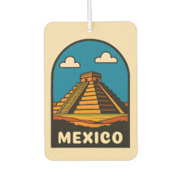 Vintage Travel Mexico Azteke Pyramid Retro Landsch Autolufterfrischer
