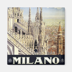 Vintage Travel Milano Italien Gotische Kathedrale  Magnet