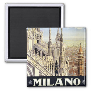Vintage Travel Milano Italien Gotische Kathedrale  Magnet