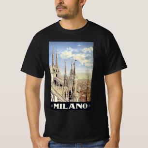 Vintage Travel Milano Italien Gotische Kathedrale  T-Shirt