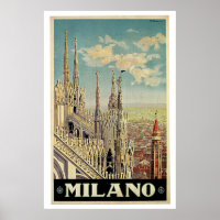Vintage Travel Milano Italien