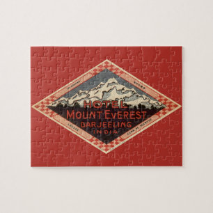 Vintage Travel, Mount Everest, Darjeeling Indien Puzzle