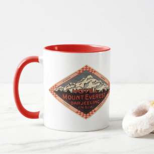 Vintage Travel, Mount Everest, Darjeeling Indien Tasse