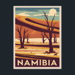 Vintage Travel Namibia Africa Retro Graphic Postkarte<br><div class="desc">Feiern Sie die Magie von Namibia mit diesem altertümlichen, auf Reisen inspirierten Design. Lass es dir auf eine Reise zu einem Land voller schroffer Schönheit, uralter Landschaften und unvergesslichen Erlebnissen zu entführen, die dich beeindruckt und inspiriert verlasse.</div>