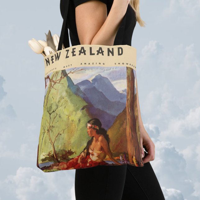 Vintage Travel, Neuseeland Landschaft Mutterfrau (Von Creator hochgeladen)