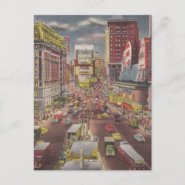 Vintage travel New York City USA - Postkarte (Vorderseite)