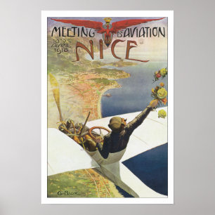 Vintage Travel Nice Frankreich Poster