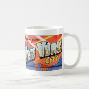 Vintage Travel NYC, Grüße aus New York City Kaffeetasse