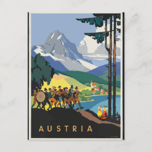 Vintage Travel Österreich Postkarte