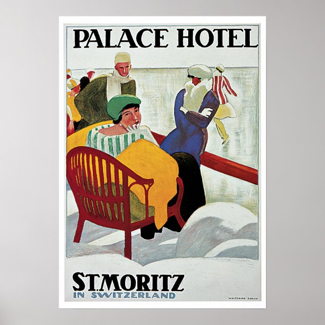 Vintage Travel, Palace Hotel Poster (Vorne)