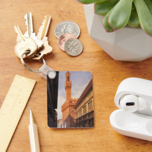 Vintage Travel, Palazzo Vecchio, Florenz, Italien Schlüsselanhänger