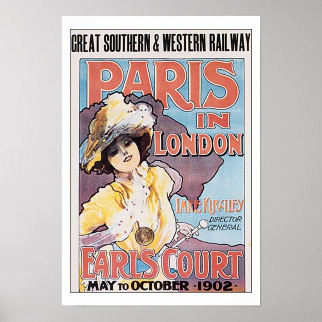 Vintage Travel Paris Poster (Vorne)