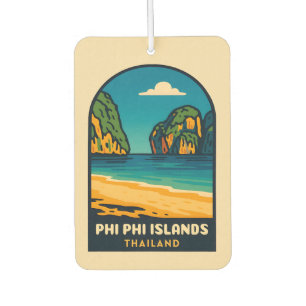 Vintage Travel Phi Phi Islands Thailand Beach Autolufterfrischer