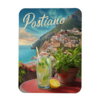 Vintage Travel Positano Italien Retro Landschaftli